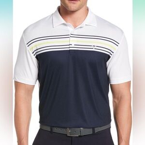 Men's callaway Striped athletic Polo Shirt XL